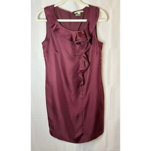 Banana Republic Burgundy 100% Silk Sleeveless Cocktail Dress sz. 8